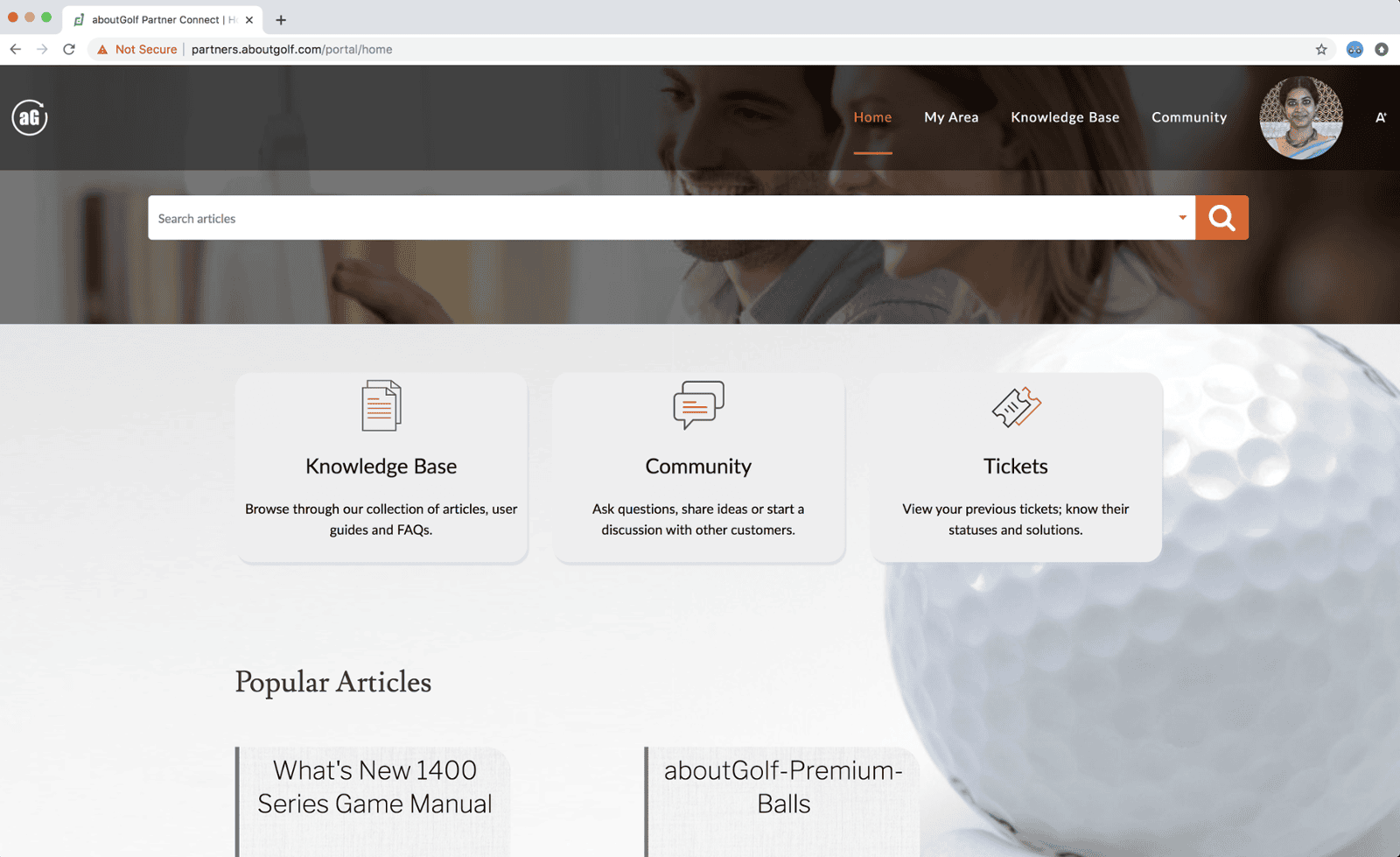Partner Portal home page
